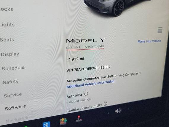 TESLA MODEL Y 2022 7SAYGDEF3NF489587 image